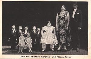 Bild des Verkufers fr Gru aus Krichel`s Mrchen- und Riesen-Revue. Postkarte in Lichtdruck. Ungelaufen. zum Verkauf von Antiquariat Heinz Tessin