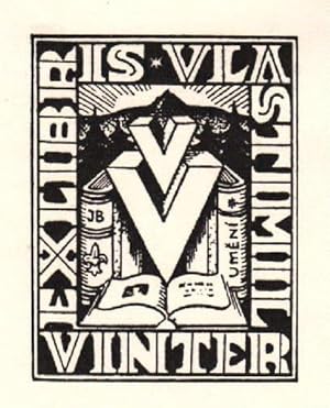 Bild des Verkufers fr Exlibris fr Vilastimiil Winter. Klischedruck von Jaro Beran. zum Verkauf von Antiquariat Heinz Tessin