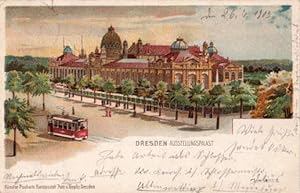 Bild des Verkufers fr Ausstellungspalast. Ansichtskarte in Farblithographie. Abgestempelt 29.06.1903. zum Verkauf von Antiquariat Heinz Tessin