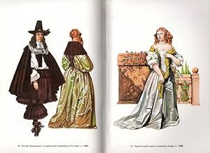 Bild des Verkufers fr Costume and Fashion in Colour 1550-1760. Mit vielen farbigen Tafeln und Textillustrationen. zum Verkauf von Antiquariat Heinz Tessin