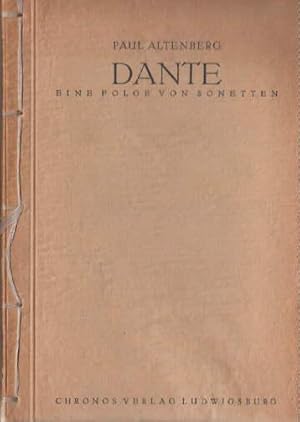 Seller image for Dante. Eine Folge von Sonetten. for sale by Antiquariat Heinz Tessin