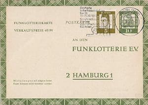 Berlin. 10 Pfennig. Verkaufspreis 65 Pfennig. Ganzsache abgestempelt Berlin 11.10.1963.