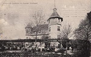 Wirtschaft Waldhaus im Essener Stadtwald. Ansichtskarte in Lichtdruck.