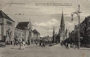 Immagine del venditore per Ausstellungshalle am Zoologischen Garten mit Blick auf die Kaiser Wilhelm-Gedchtniskirche. Ansichtskarte in schwarz-wei. venduto da Antiquariat Heinz Tessin