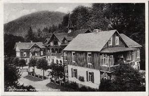 Seller image for Harzheim mit Burgberg. Ansichtskarte in Photodruck. Abgestempelt 25.01.1941. for sale by Antiquariat Heinz Tessin