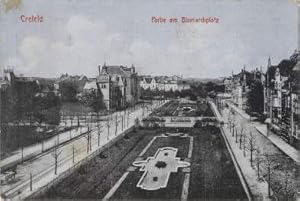 Bild des Verkufers fr Partie am Bismarckplatz. Ansichtskarte in Lichtdruck. Abgestempelt Crefeld 05.11.1911. zum Verkauf von Antiquariat Heinz Tessin
