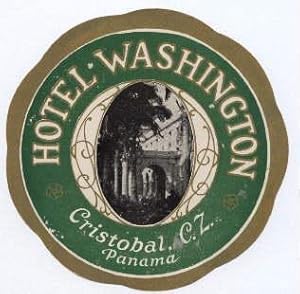 Imagen del vendedor de Hotel Washington Christobal, C.Z. Panama. In drei Farben gedruckt, Rckseite mit Gummierung. a la venta por Antiquariat Heinz Tessin