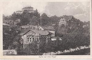 Bild des Verkufers fr Partie bei Villa Hgel. Ansichtskarte in Lichtdruck. Abgestempelt Dsseldorf 21.07.1913. zum Verkauf von Antiquariat Heinz Tessin