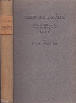 Image du vendeur pour Ferdinand Lassalle. Eine Wrdigung des Lehrers und Kmpfers. mis en vente par Antiquariat Heinz Tessin