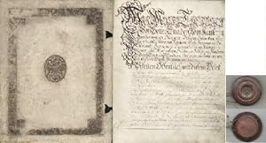 Die Ordnungen des Wagner-Handwerckß in Oesterreich 1750. Handschrift auf Pergament mit anhängende...