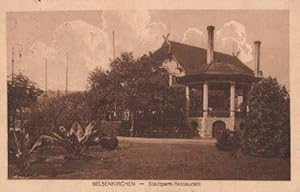 Image du vendeur pour Stadtpark-Restaurant. Ansichtskarte in brunlichem Lichtdruck. Abgestempelt Gelsenkirchen 17.11.1917. mis en vente par Antiquariat Heinz Tessin