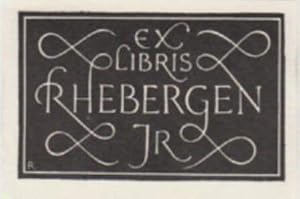 Bild des Verkufers fr Exlibris fr Rhebergen Jr. Holzschnitt von Pam G. Rueter. zum Verkauf von Antiquariat Heinz Tessin