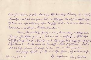 Deutsche Redakteur und Schriftsteller. Eigenhändige Postkarte mit Unterschrift an Dr. Paul Grabein.