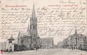 Bild des Verkufers fr Apostelkirche, Lappenberg`s Allee. Ansichtskarte in Lichtdruck. Abgestempelt 27.07.1904. zum Verkauf von Antiquariat Heinz Tessin