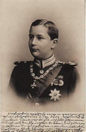 Prinz Eitel Fritz. Postkarte in Photodruck. Abgestempelt Glatz 08.08.1904.