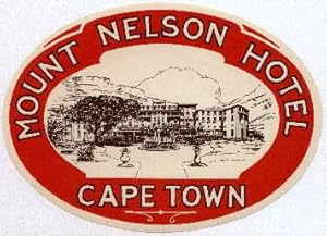 Bild des Verkufers fr Mount Nelson Hotel Cape Town. In zwei Farben gedruckt, Rckseite mit Gummierung. zum Verkauf von Antiquariat Heinz Tessin