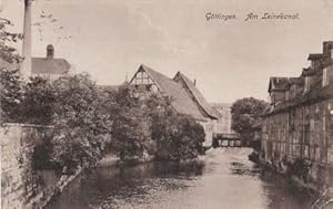 Bild des Verkufers fr Am Leinekanal. Ansichtskarte in Lichtdruck. Abgestempelt Gttingen 05.05.1926. zum Verkauf von Antiquariat Heinz Tessin