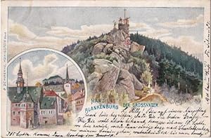 Seller image for Harz. Der Grossvater. Farbige Ansichtskarte nach einer Zeichnung von O. Kretzschmar, 1898. Abgestempelt 14.08.1901. for sale by Antiquariat Heinz Tessin