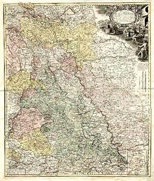 Ducatus Juliaci & Bergensis. Tabula Geographica, simul Ducatum Cliviae & Meursiae. Flächenkolorie...