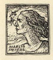 Imagen del vendedor de Exlibris fr Marlis Peters. Original-Lithographie von Rudolf Koch. a la venta por Antiquariat Heinz Tessin