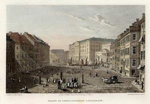 Palace of Christiansborg (Schloß Christiansborg). Kolorierter Stahlstich von W.R.Smith nach Batty.