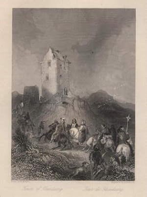 Tower of Glendearg. Stahlstich von G.Presbury nach H.Melville.