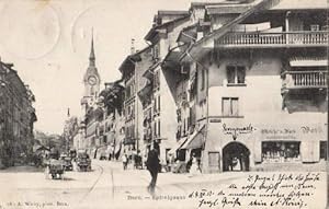 Bild des Verkufers fr Spitalgasse. Ansichtskarte in Lichtdruck. Abgestempelt Bern 09.12.1901. zum Verkauf von Antiquariat Heinz Tessin