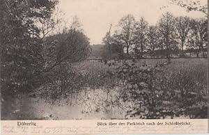 Image du vendeur pour Blick ber den Parkteich nach der Schlobrcke. Ansichtskarte in Lichtdruck. Abgestempelt Charlottenburg 05.10.1914. mis en vente par Antiquariat Heinz Tessin