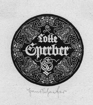 Bild des Verkufers fr Exlibris fr Lotte Sperber. Original-Holzschnitt von Hans Schfer, mit Bleistift signiert. zum Verkauf von Antiquariat Heinz Tessin