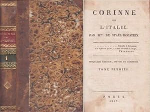 Imagen del vendedor de Corinne ou L`Italie. Cinquieme dition, revue et corrige. Band 1 (von 3). a la venta por Antiquariat Heinz Tessin