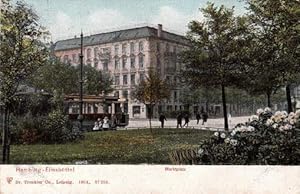 Bild des Verkufers fr Marktplatz. Ansichtskarte in farbigem Lichtdruck. Abgestempelt Hamburg 10.02.1909. zum Verkauf von Antiquariat Heinz Tessin