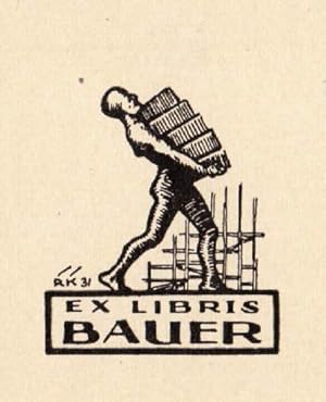 Exlibris für Imre Bauer. Klischéedruck von Karel Révész.