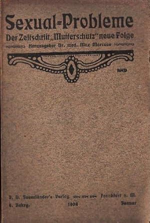 Bild des Verkufers fr Sexual-Probleme. Der Zeitschrift "Mutterschutz" neue Folge. 4.Jahrgang, Heft 1. zum Verkauf von Antiquariat Heinz Tessin