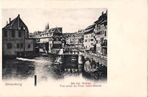 Bild des Verkufers fr Bei den Mhlen - Vue prise du Pont Saint-Martin. Ansichtskarte in Lichtdruck. Ungelaufen. zum Verkauf von Antiquariat Heinz Tessin