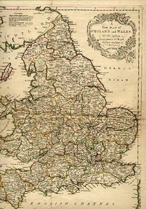 A New Map of England and Wales. By Tho. Jefferys, Geographer to his Royal Highness the Prince of ...