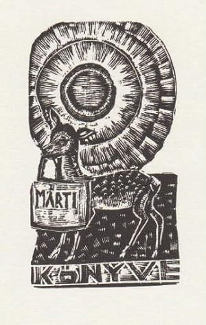 Bild des Verkufers fr Exlibris fr Marti. Holzschnitt von Marian Josef Trojan. zum Verkauf von Antiquariat Heinz Tessin