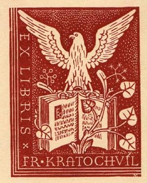 Seller image for Exlibris fr Fr. Kratochvil. Klischedruck von Antonin Moravec. for sale by Antiquariat Heinz Tessin