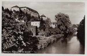 Seller image for Neckarpartie mit Schlo. Ansichtskarte in Photodruck. Ungelaufen. for sale by Antiquariat Heinz Tessin