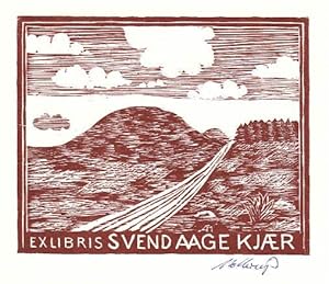 Bild des Verkufers fr Exlibris fr Svend Age Kjaer. Holzschnitt von Svend Aage Mollerup, rechts unten signiert. zum Verkauf von Antiquariat Heinz Tessin