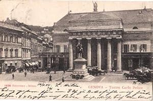 Seller image for Teatro Carlo Felice. Ansichtskarte in Lichtdruck. Abgestempelt Genua 10.11.1904. for sale by Antiquariat Heinz Tessin