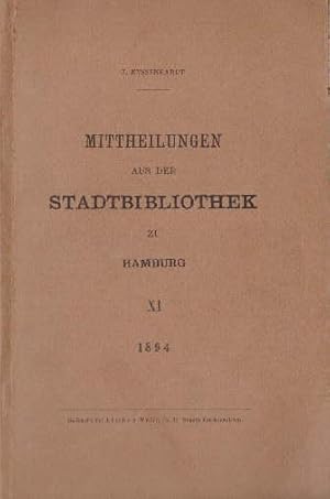 Bild des Verkufers fr Mittheilungen aus der Stadtbibliothek zu Hamburg XI. zum Verkauf von Antiquariat Heinz Tessin