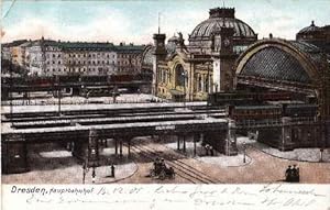 Bild des Verkufers fr Hauptbahnhof. Ansichtskarte in farbigem Lichtdruck. Ungelaufen, Vorderseite beschrieben. zum Verkauf von Antiquariat Heinz Tessin