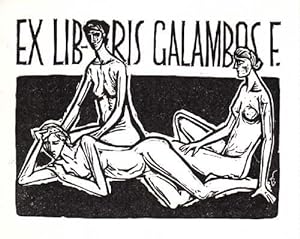 Bild des Verkufers fr Exlibris fr F.Galambos. Linolschnitt von Bla Stettner. zum Verkauf von Antiquariat Heinz Tessin