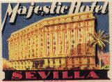 Imagen del vendedor de Majestic Hotel. Sevilla. In mehreren Farben gedruckt, Rckseite mit Gummierung. a la venta por Antiquariat Heinz Tessin