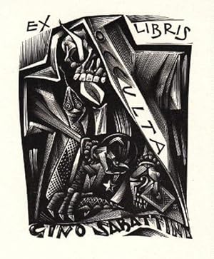 Exlibris für Gino Sabattini. Holzschnitt von Tranquillio Marangoni.