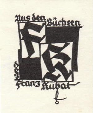 Bild des Verkufers fr Exlibris fr Franz Kubat. Holzschnitt von Otto Feil, Wien. zum Verkauf von Antiquariat Heinz Tessin