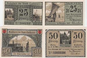 Bild des Verkufers fr Gutscheine der Stadt Cuxhaven ber 25 und 50 Pfennig. zum Verkauf von Antiquariat Heinz Tessin