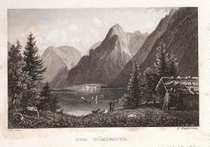 Imagen del vendedor de Der Knigsee. Stahlstich von H. Winkles nach Alt. a la venta por Antiquariat Heinz Tessin