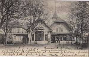 Bild des Verkufers fr Kaffeehaus am Emmasee (Brgerpark). Ansichtskarte in Lichtdruck. Abgestempelt Bremen 06.12.1904 - Ankunftsstempel Braunschweig 06.12.1904. zum Verkauf von Antiquariat Heinz Tessin