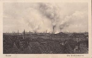 Bild des Verkufers fr Die Gro-Industrie. Ansichtskarte in Lichtdruck. Abgestempelt Essen 09.06.1927. zum Verkauf von Antiquariat Heinz Tessin